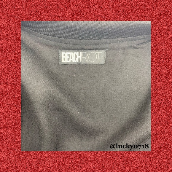 Beach Riot NWOT Babe Red Floral Bomber Jacket Sz S - Picture 8 of 9